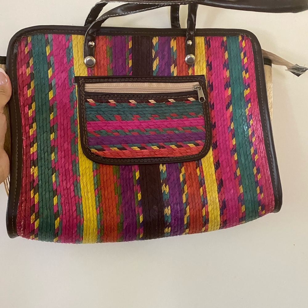 Multicolor Striped Women's Bag